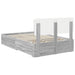 Cadru de pat cu headboard Gri Sonoma 120 x 200 cm Lemn compozit - WALTI WALTI