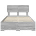 Cadru de pat cu headboard Gri Sonoma 120 x 200 cm Lemn compozit - WALTI WALTI