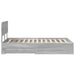 Cadru de pat cu headboard Gri Sonoma 120 x 200 cm Lemn compozit - WALTI WALTI