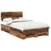 Cadru de pat cu headboard Lemn vechi 120 x 190 cm Lemn compozit - WALTI WALTI