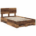 Cadru de pat cu headboard Lemn vechi 120 x 190 cm Lemn compozit - WALTI WALTI