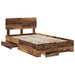 Cadru de pat cu headboard Lemn vechi 120 x 190 cm Lemn compozit - WALTI WALTI