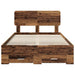Cadru de pat cu headboard Lemn vechi 120 x 190 cm Lemn compozit - WALTI WALTI
