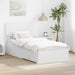 Cadru de pat cu headboard Alb 90 x 190 cm Lemn compozit - WALTI WALTI