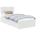 Cadru de pat cu headboard Alb 90 x 190 cm Lemn compozit - WALTI WALTI