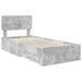Cadru de pat cu sertar Gri din beton 90 x 190 cm Lemn compozit - WALTI WALTI