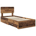 Cadru de pat cu headboard Lemn vechi 90 x 190 cm Lemn compozit - WALTI WALTI