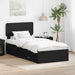 Cadru de pat cu headboard Negru 75 x 190 cm Lemn compozit - WALTI WALTI