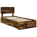 Cadru de pat cu sertar Stejar fumuriu 75 x 190 cm Lemn compozit - WALTI WALTI