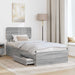 Cadru de pat cu headboard Gri Sonoma 75 x 190 cm Lemn compozit - WALTI WALTI
