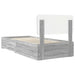 Cadru de pat cu headboard Gri Sonoma 75 x 190 cm Lemn compozit - WALTI WALTI