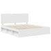 Cadru de pat cu headboard Alb 200 x 200 cm Lemn de pin masiv - WALTI WALTI