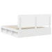 Cadru de pat cu headboard Alb 200 x 200 cm Lemn de pin masiv - WALTI WALTI