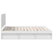 Cadru de pat cu headboard Alb 200 x 200 cm Lemn de pin masiv - WALTI WALTI