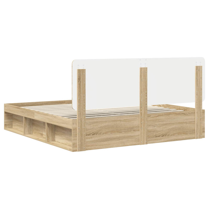 Cadru de pat cu headboard Sonoma 200 x 200 cm Lemn de pin masiv - WALTI WALTI