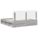Cadru de pat Gri Sonoma 200 x 200 cm Lemn de pin masiv - WALTI WALTI