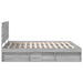 Cadru de pat Gri Sonoma 200 x 200 cm Lemn de pin masiv - WALTI WALTI