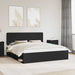 Cadru de pat cu headboard Negru 180 x 200 cm Lemn de pin masiv - WALTI WALTI