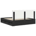 Cadru de pat cu headboard Negru 180 x 200 cm Lemn de pin masiv - WALTI WALTI