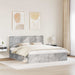 Cadru de pat cu headboard Beton 180 x 200 cm Lemn de pin masiv - WALTI WALTI