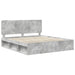 Cadru de pat cu headboard Beton 180 x 200 cm Lemn de pin masiv - WALTI WALTI
