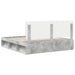 Cadru de pat cu headboard Beton 180 x 200 cm Lemn de pin masiv - WALTI WALTI