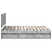 Cadru de pat cu headboard Beton 180 x 200 cm Lemn de pin masiv - WALTI WALTI