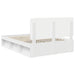 Cadru de pat cu headboard Alb 150 x 200 cm Lemn de pin masiv - WALTI WALTI