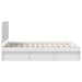 Cadru de pat cu headboard Alb 150 x 200 cm Lemn de pin masiv - WALTI WALTI