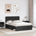 Cadru de pat cu headboard Negru 150 x 200 cm Lemn de pin masiv - WALTI WALTI