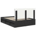 Cadru de pat cu headboard Negru 150 x 200 cm Lemn de pin masiv - WALTI WALTI