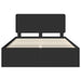 Cadru de pat cu headboard Negru 140 x 200 cm Lemn de pin masiv - WALTI WALTI