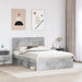 Cadru de pat cu headboard Beton 140 x 200 cm Lemn de pin masiv - WALTI WALTI