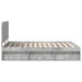 Cadru de pat cu headboard Beton 140 x 200 cm Lemn de pin masiv - WALTI WALTI