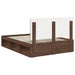 Cadru de pat Stejar închis 140 x 200 cm Lemn de pin masiv - WALTI WALTI