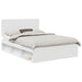 Cadru de pat cu headboard Alb 140 x 190 cm Lemn de pin masiv - WALTI WALTI