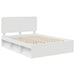 Cadru de pat cu headboard Alb 140 x 190 cm Lemn de pin masiv - WALTI WALTI