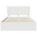Cadru de pat cu headboard Alb 140 x 190 cm Lemn de pin masiv - WALTI WALTI