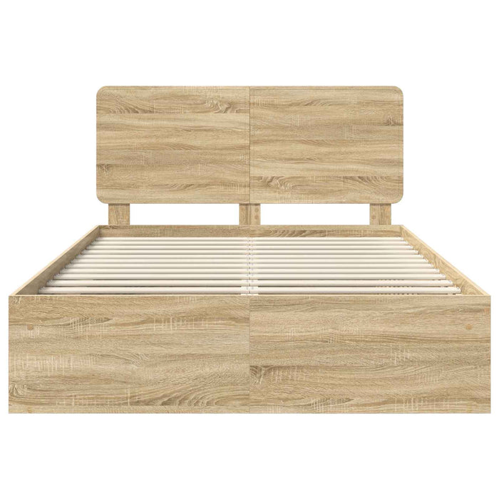 Cadru de pat cu headboard Sonoma 140 x 190 cm Lemn de pin masiv - WALTI WALTI