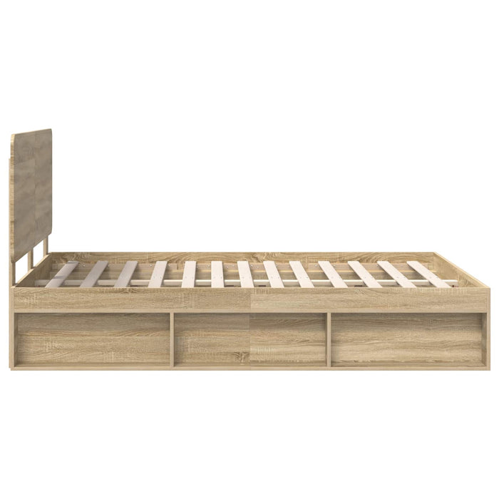 Cadru de pat cu headboard Sonoma 140 x 190 cm Lemn de pin masiv - WALTI WALTI