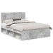 Cadru de pat cu headboard Beton 140 x 190 cm Lemn de pin masiv - WALTI WALTI