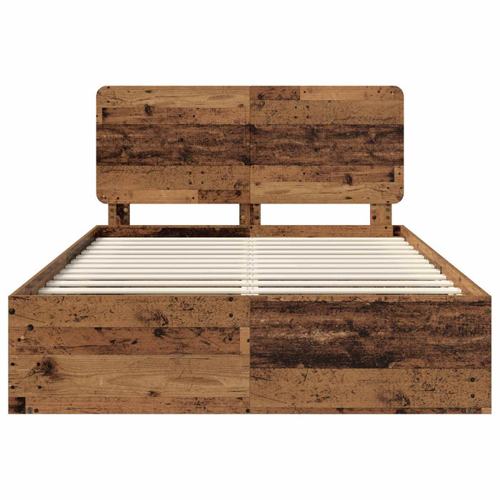 Cadru de pat Lemn vechi 140 x 190 cm Lemn de pin masiv - WALTI WALTI