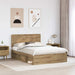 Cadru de pat Stejar artizanal 140 x 190 cm Lemn de pin masiv - WALTI WALTI