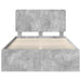Cadru de pat Gri Concret 135 x 190 cm Lemn de pin masiv - WALTI WALTI