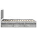 Cadru de pat Gri Concret 135 x 190 cm Lemn de pin masiv - WALTI WALTI