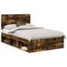 Cadru de pat Stejar fumuriu 135 x 190 cm Lemn de pin masiv - WALTI WALTI