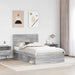 Cadru de pat Gri Sonoma 135 x 190 cm Lemn de pin masiv - WALTI WALTI
