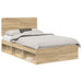 Cadru de pat cu headboard Sonoma 120 x 200 cm Lemn de pin masiv - WALTI WALTI