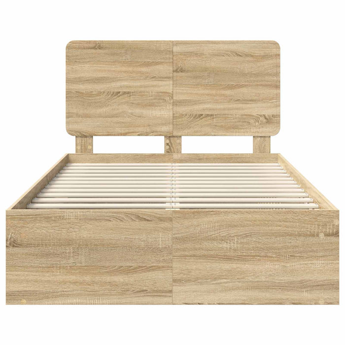Cadru de pat cu headboard Sonoma 120 x 200 cm Lemn de pin masiv - WALTI WALTI