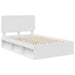 Cadru de pat cu headboard Alb 120 x 190 cm Lemn de pin masiv - WALTI WALTI